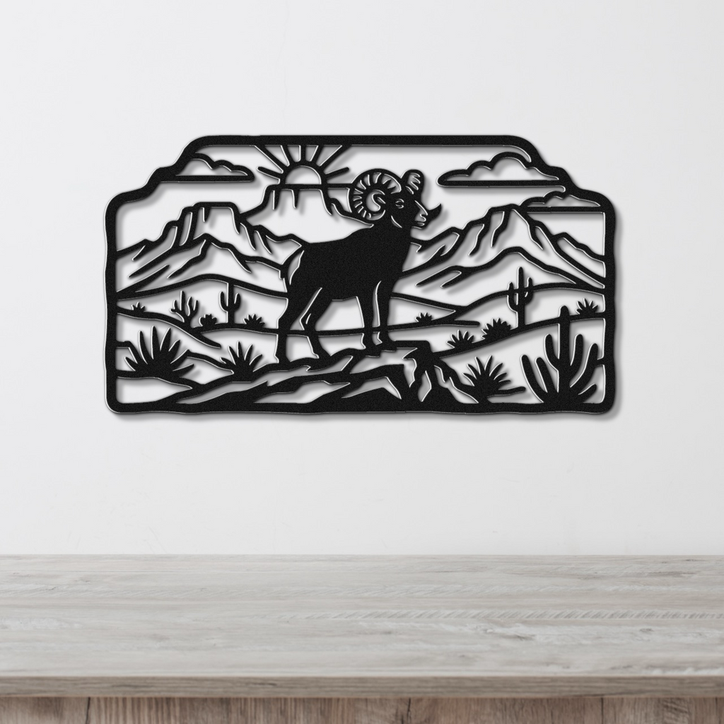 Bighorn Sheep Metal Wall Art
