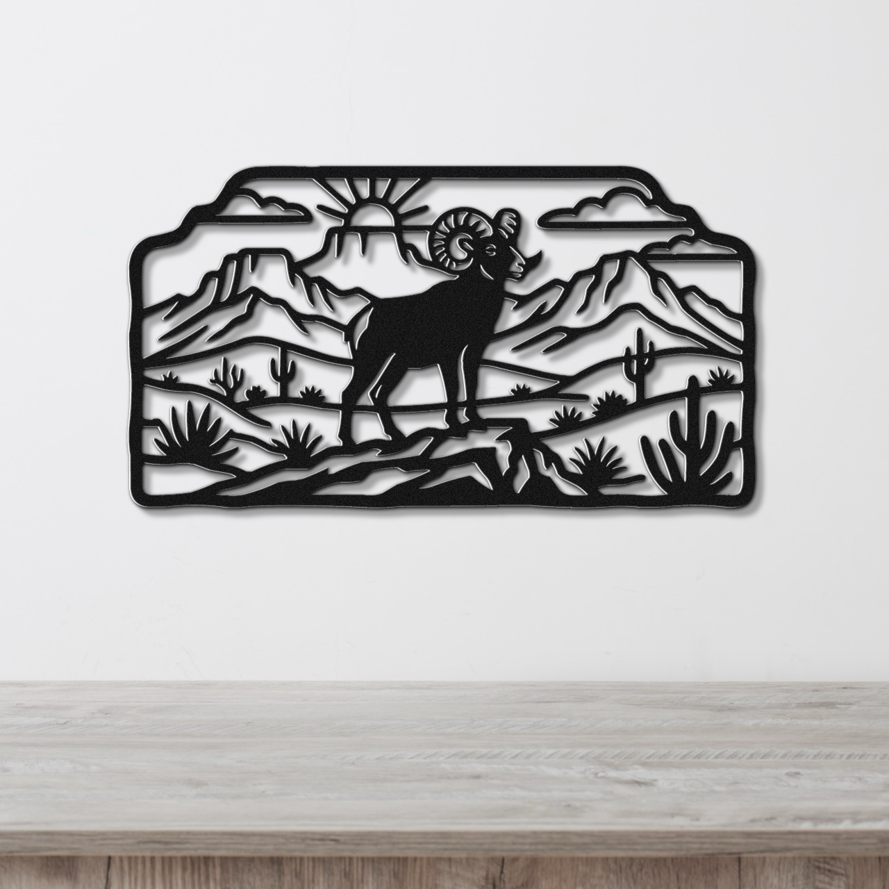 Bighorn Sheep Metal Wall Art