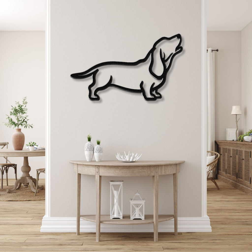 Basset Hound Metal Wall Art