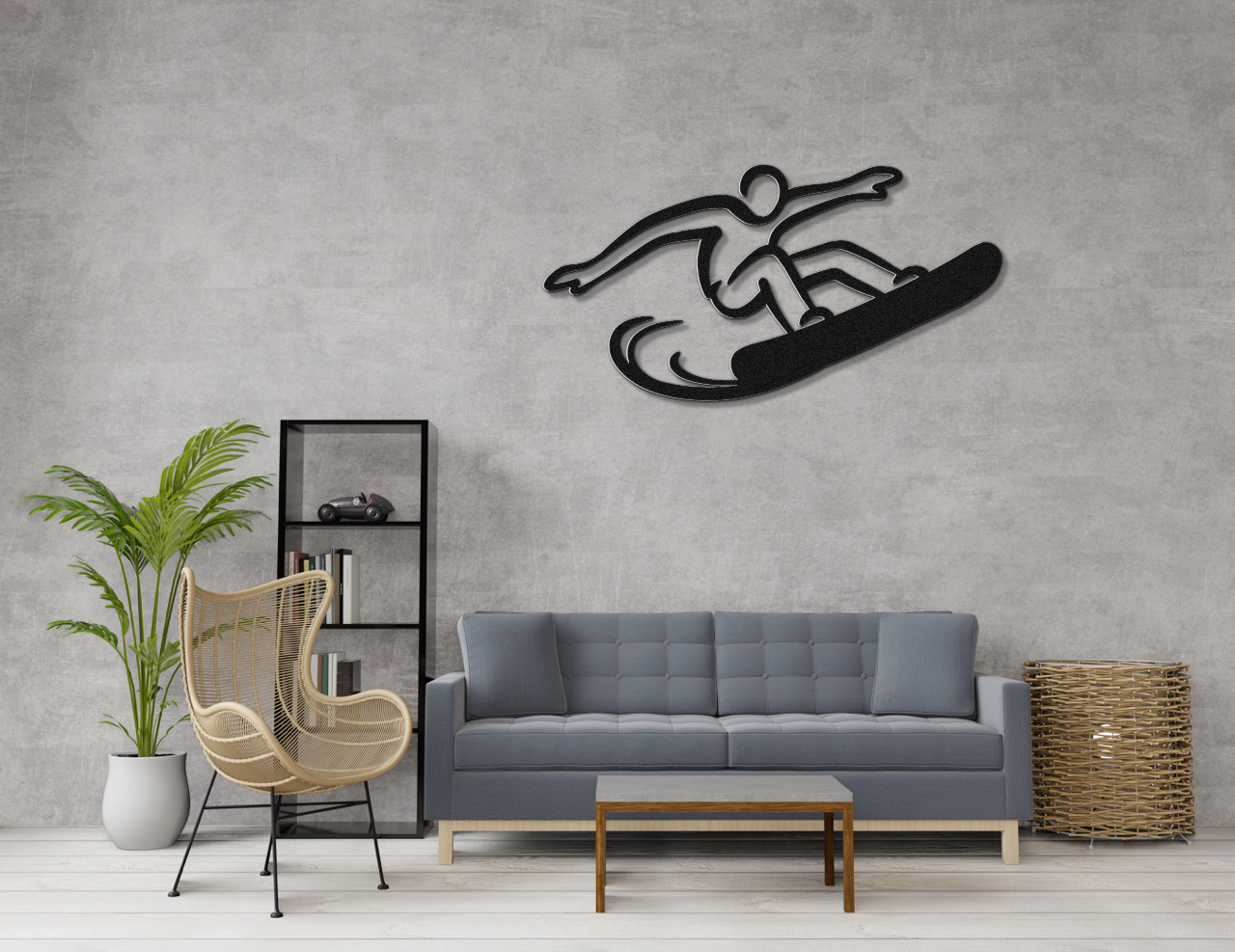 Snowboarding Metal Wall Art