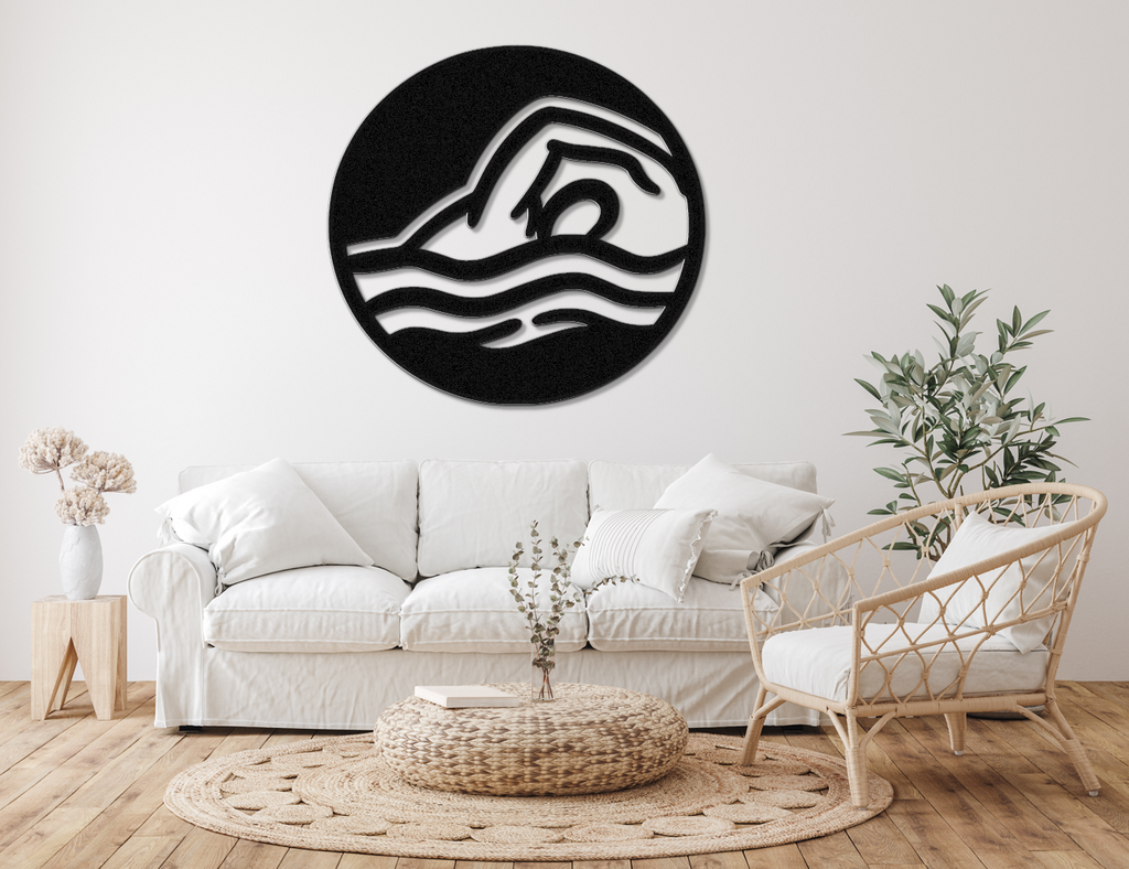 Swimmer Metal Wall Art