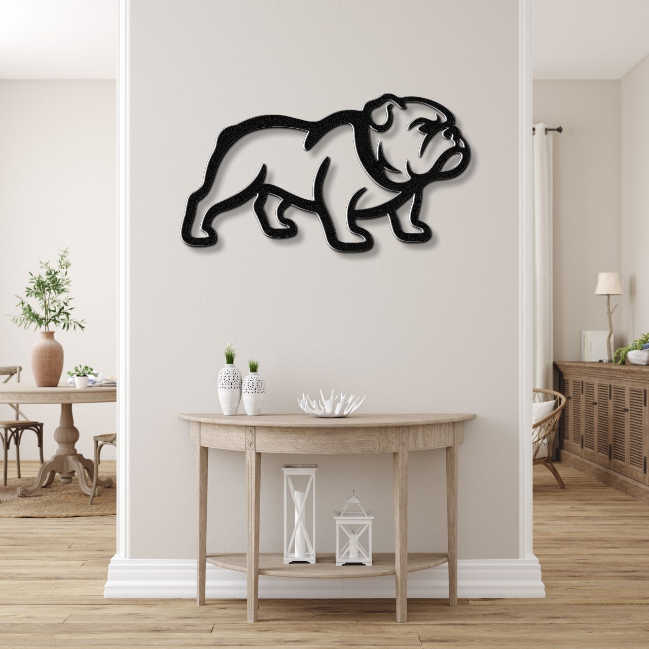 Bulldog Metal Wall Art