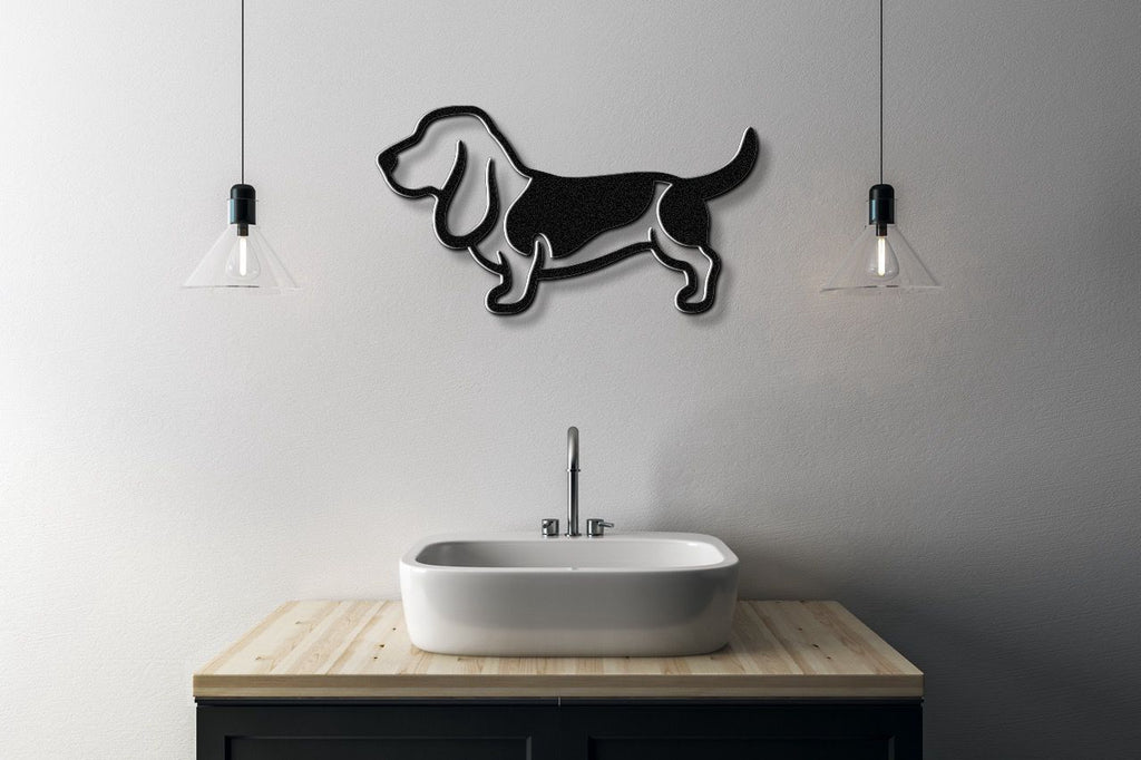 Basset Hound Metal Wall Art