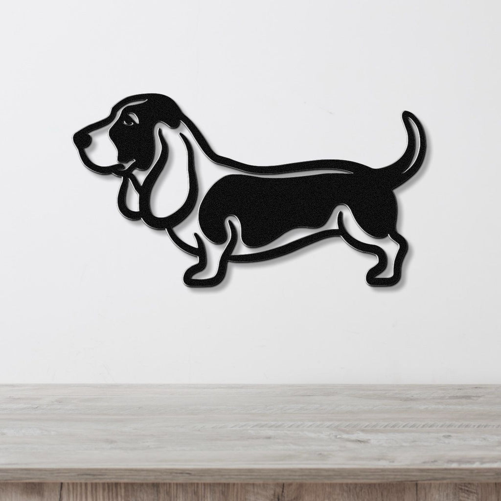 Basset Hound Metal Wall Art