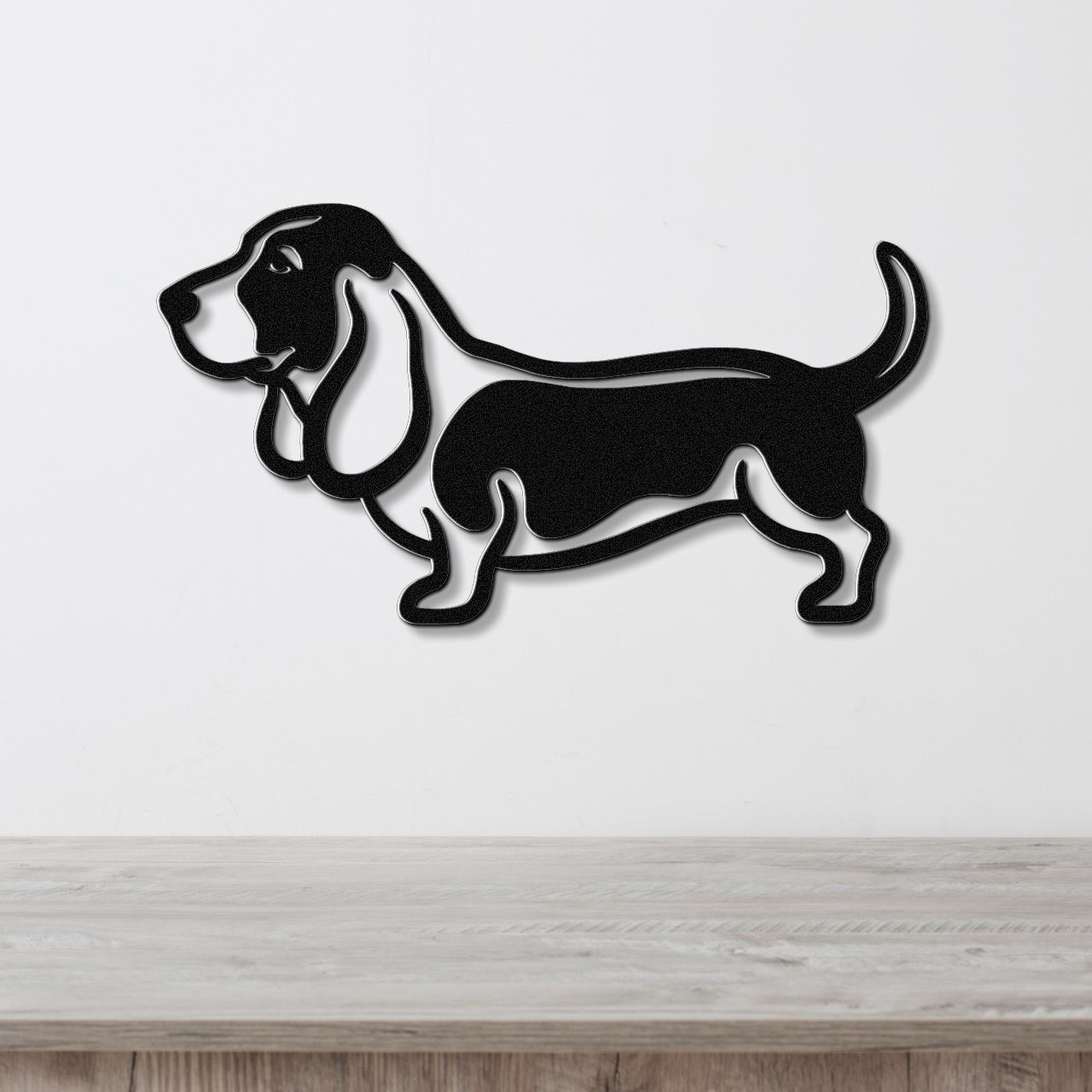 Basset Hound Metal Wall Art