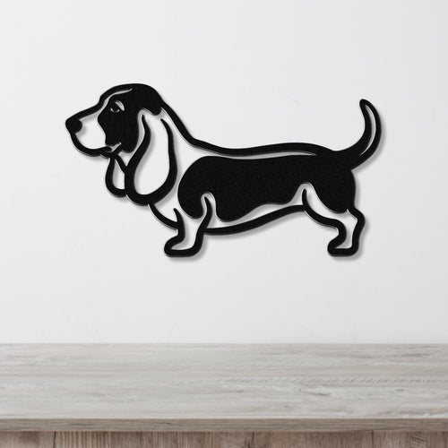 Basset Hound Metal Wall Art