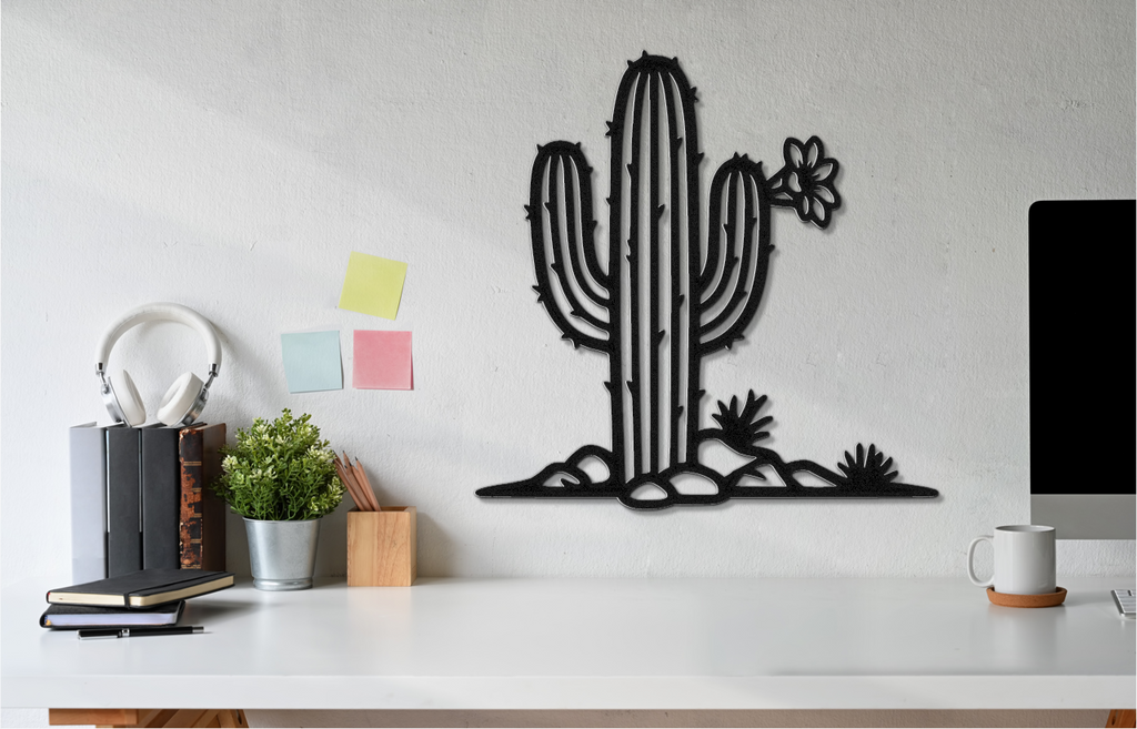 Saguaro Cactus Metal Wall Art