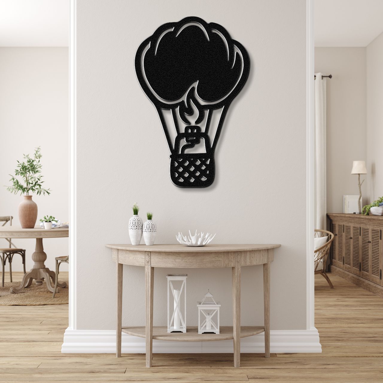 Hot Air Balloon Metal Wall Art