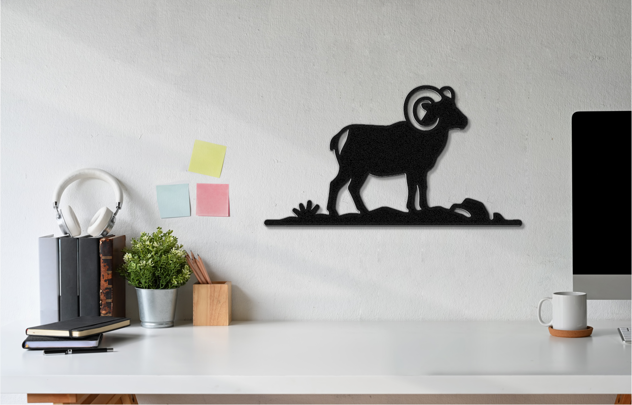 Bighorn Sheep Metal Wall Art