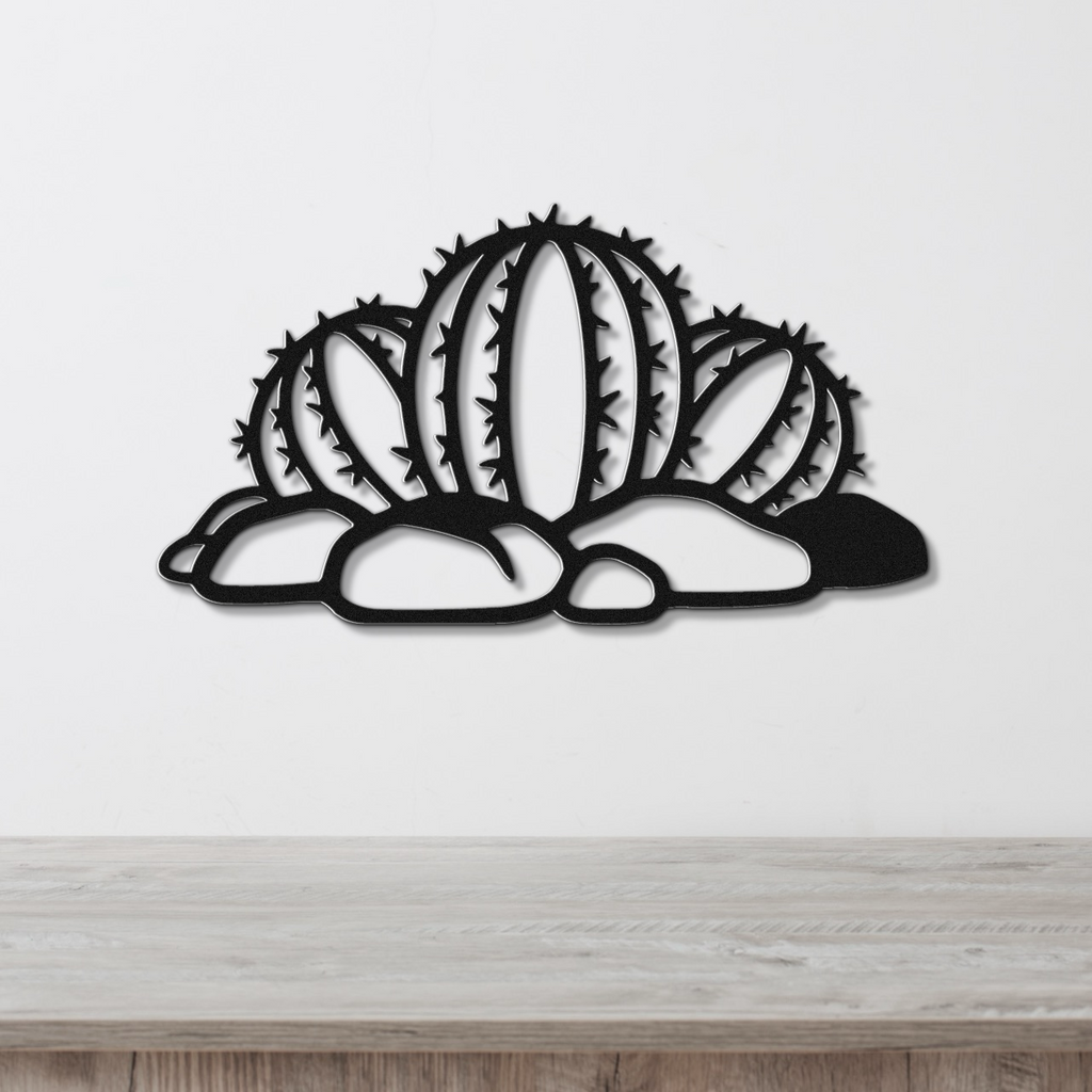 Barrel Cactus Metal Wall Art