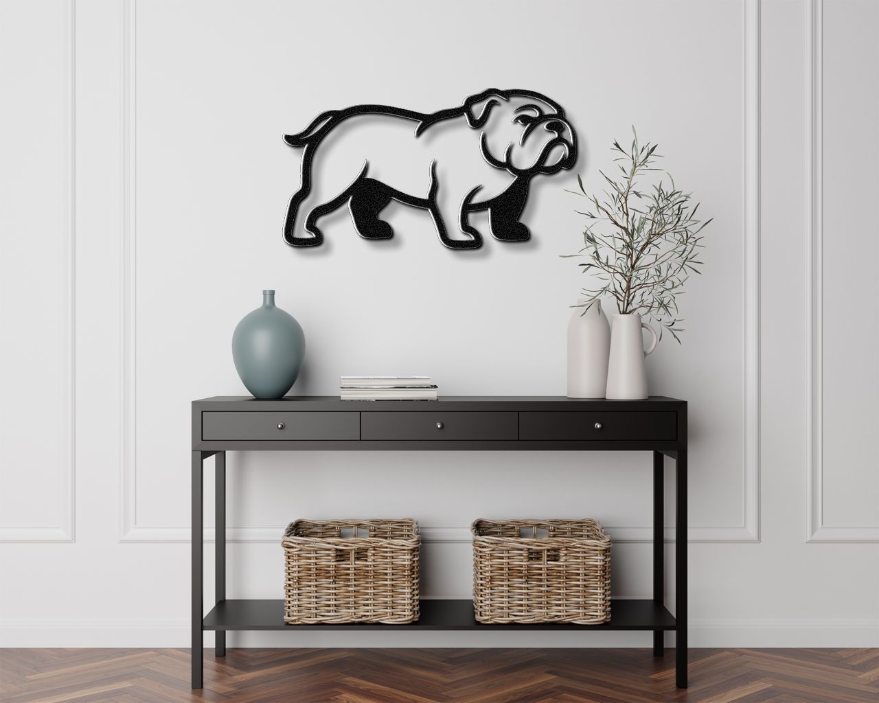 Bulldog Metal Wall Art