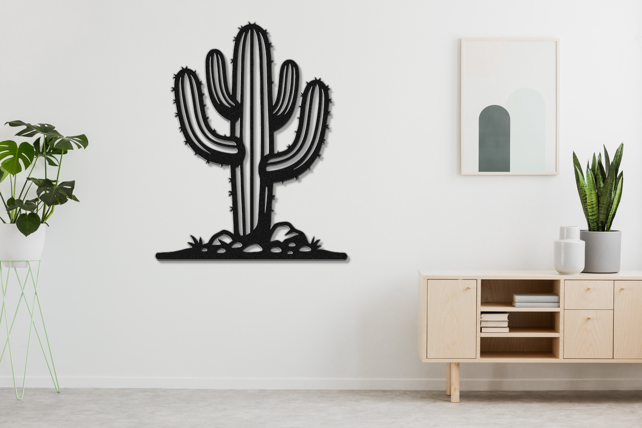 Saguaro Cactus Metal Wall Art