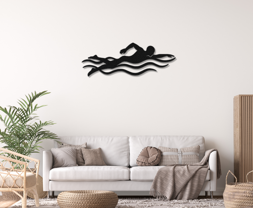 Swimmer Metal Wall Art