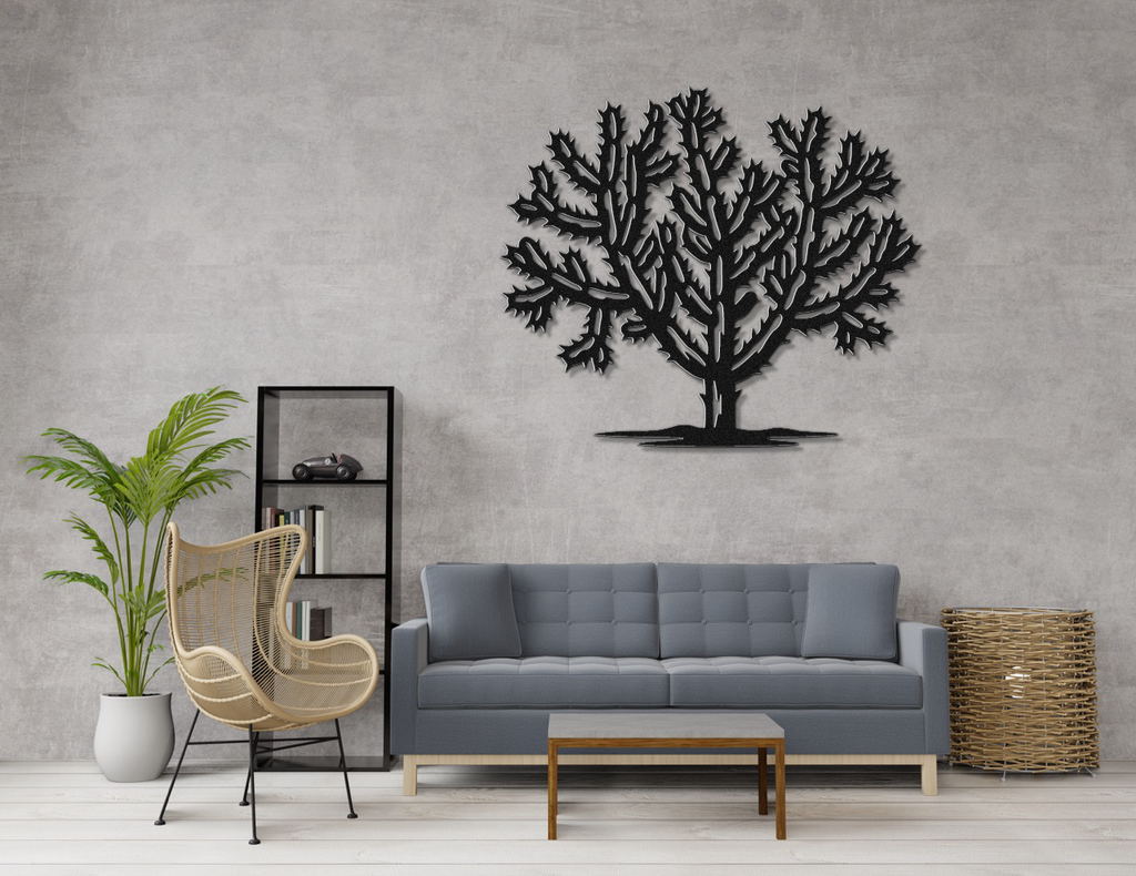 Cholla Cactus Metal Wall Art