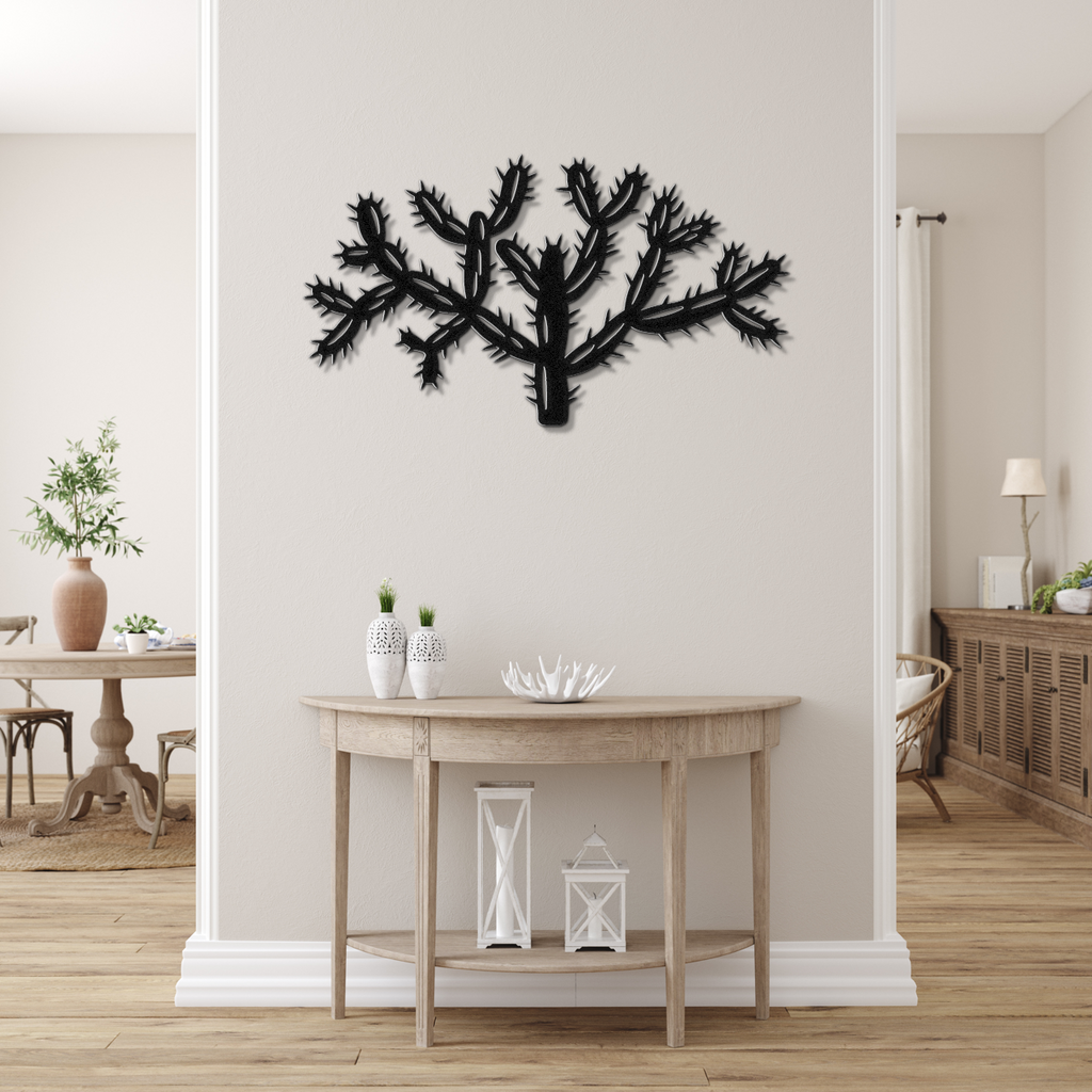 Cholla Cactus Metal Wall Art