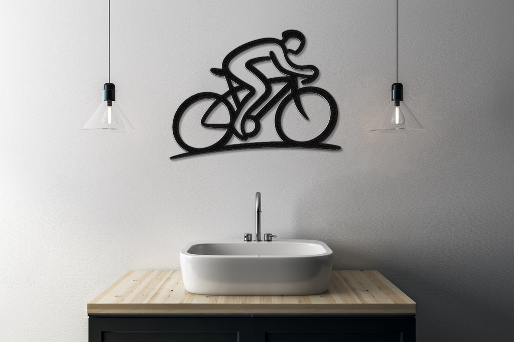 Cycling Metal Wall Art