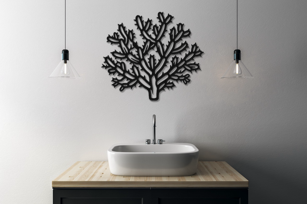 Cholla Cactus Metal Wall Art