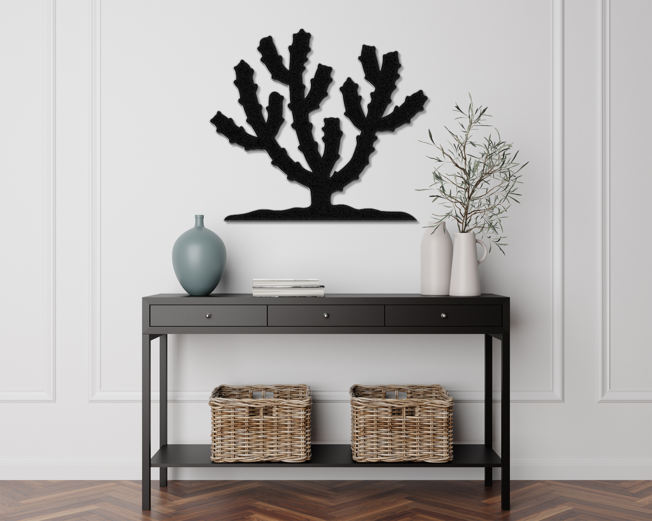 Cholla Cactus Metal Wall Art