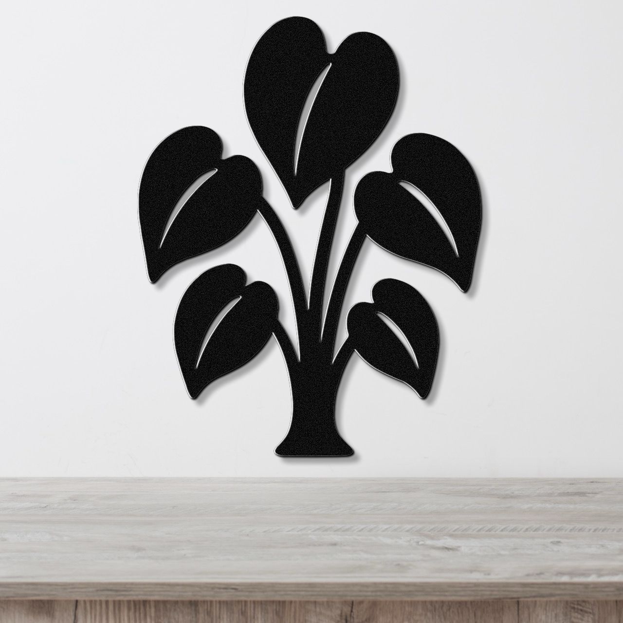 Elephant Ear Plant Metal Wall Art