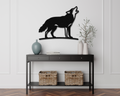 Howling Coyote Metal Wall Art