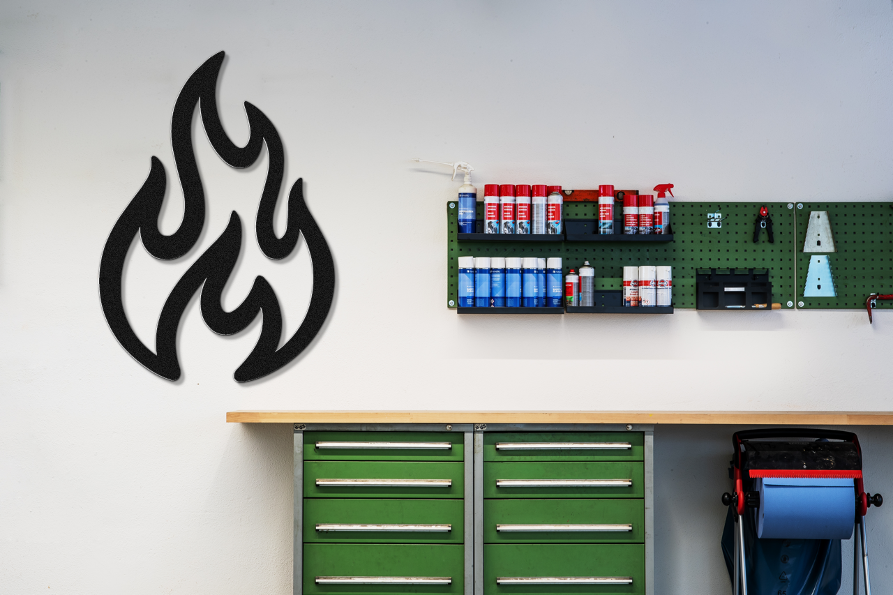 Abstract Fire Metal Wall Art
