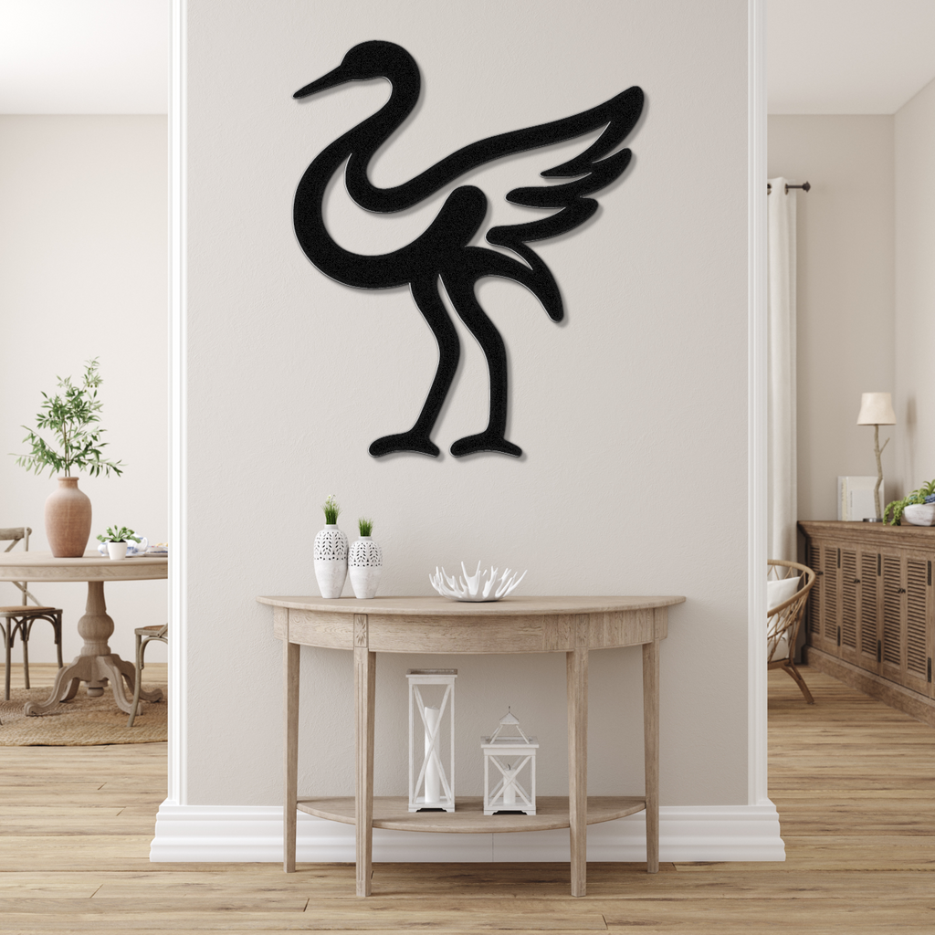 Crane Metal Wall Art