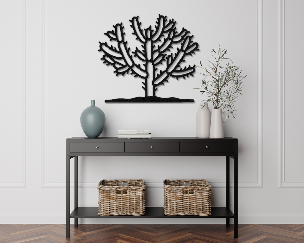 Cholla Cactus Metal Wall Art