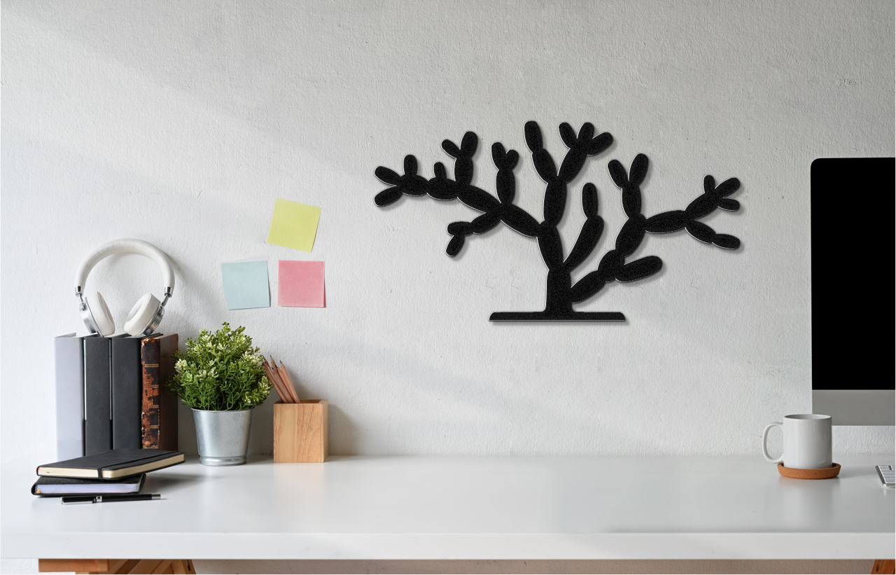 Cholla Cactus Metal Wall Art