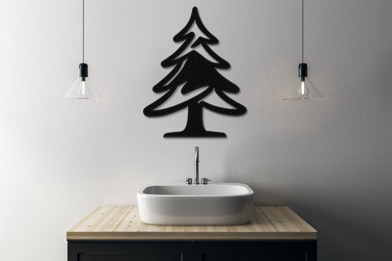 Pine Tree Metal Wall Art