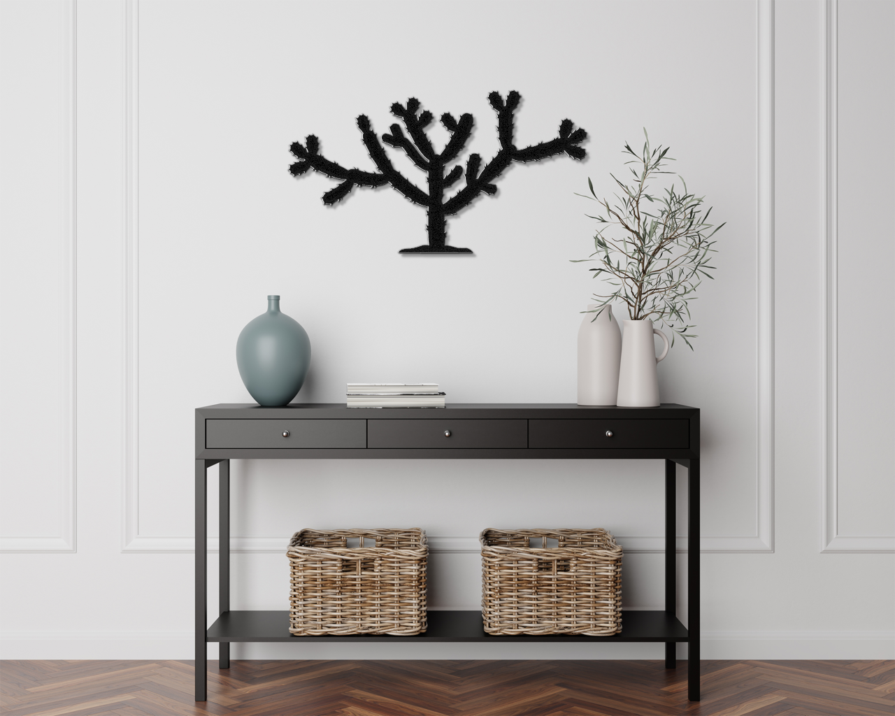 Cholla Cactus Metal Wall Art