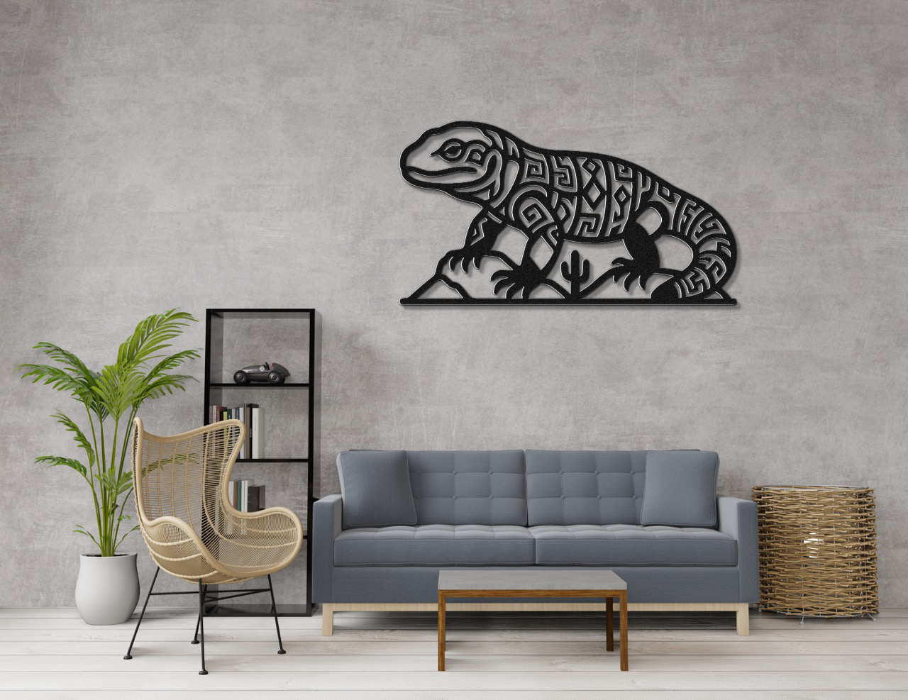 Gila Monster Metal Wall Art
