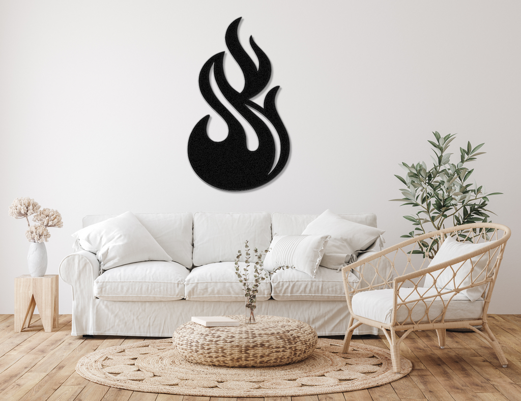 Abstract Fire Metal Wall Art