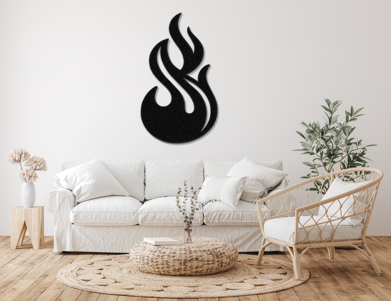 Abstract Fire Metal Wall Art