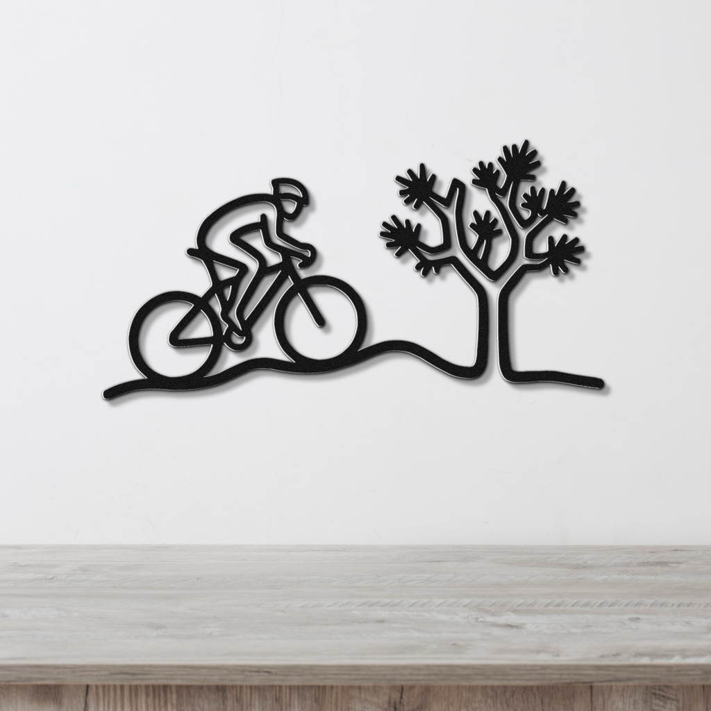 Joshua Tree Cycling Metal Wall Art