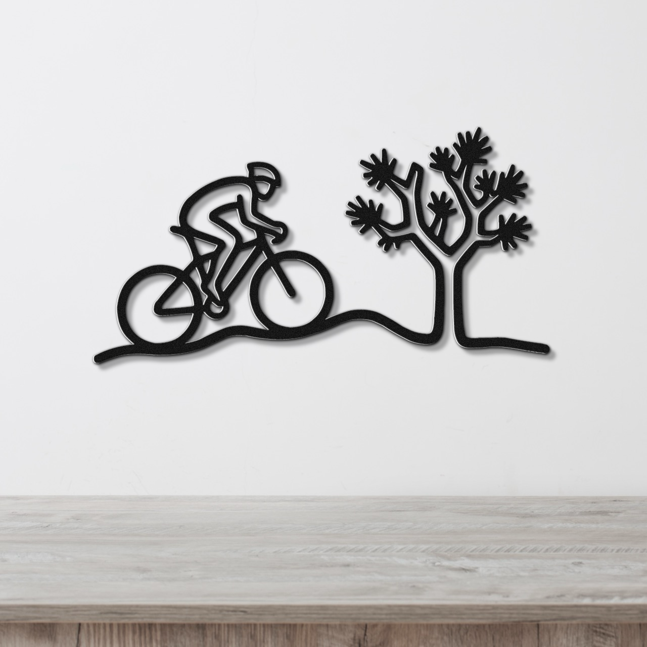 Joshua Tree Cycling Metal Wall Art