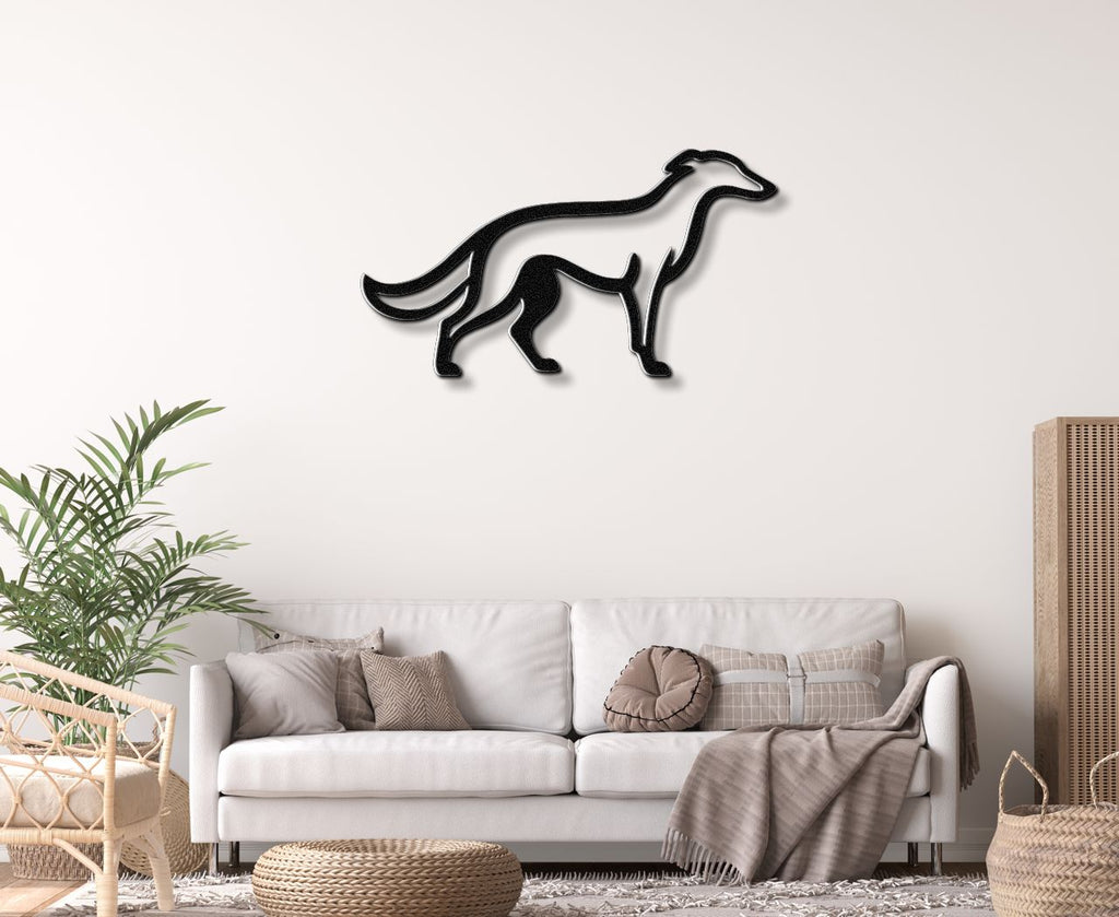 Borzoi Dog Metal Wall Art