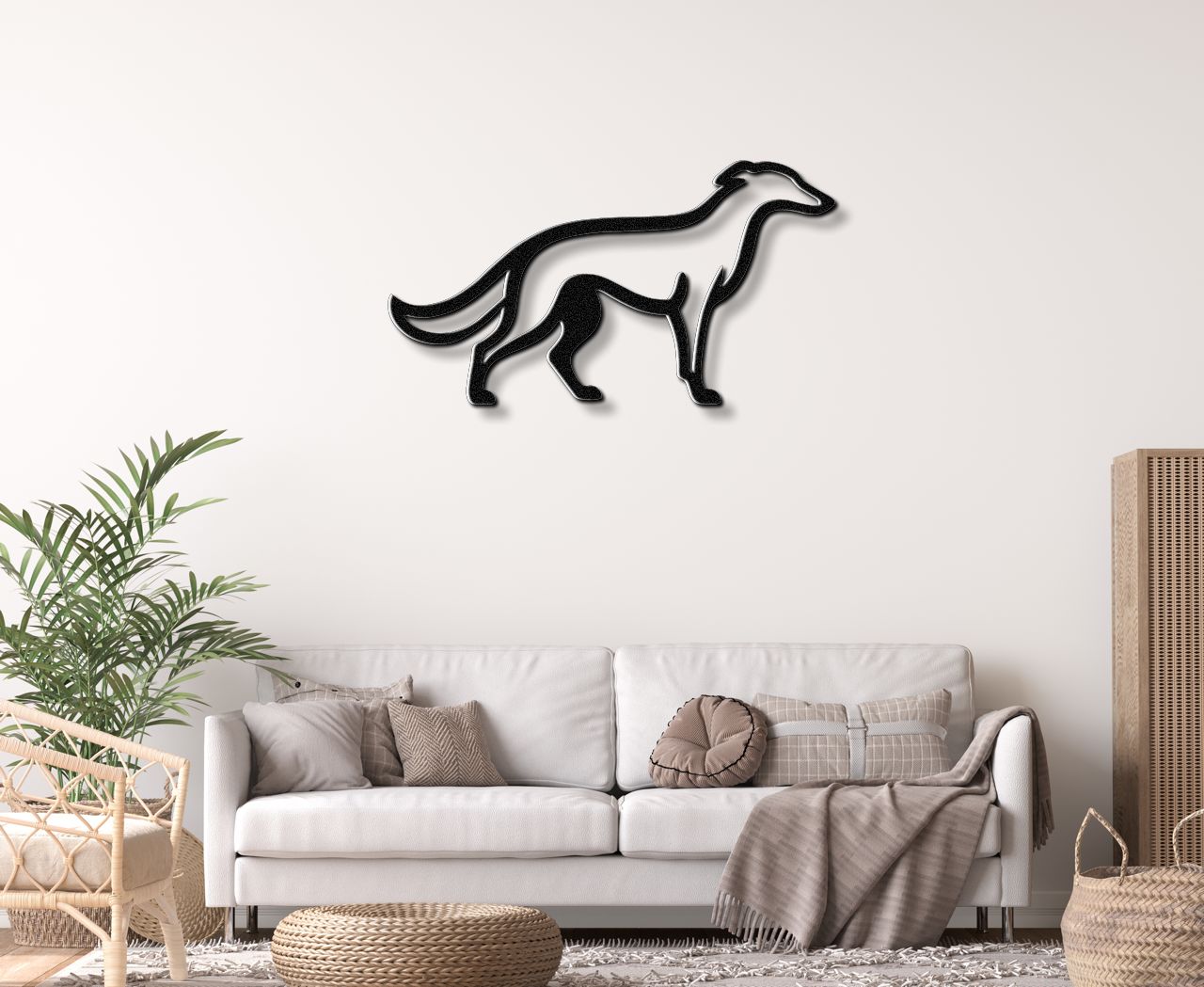Borzoi Dog Metal Wall Art