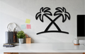 Twin Palm Tree Metal Wall Art