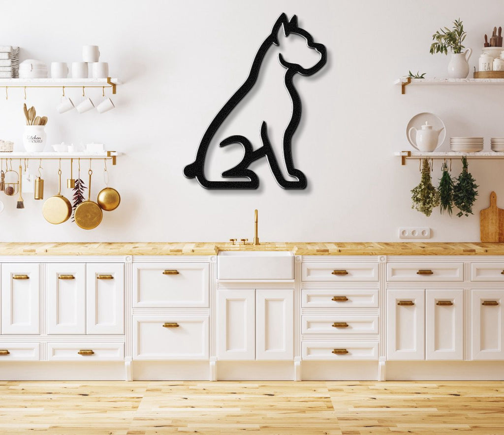 Boxer Dog Metal Wall Art