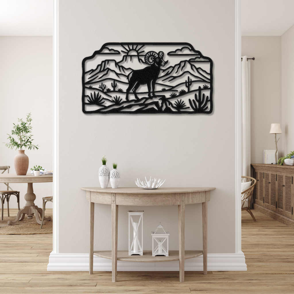 Bighorn Sheep Metal Wall Art