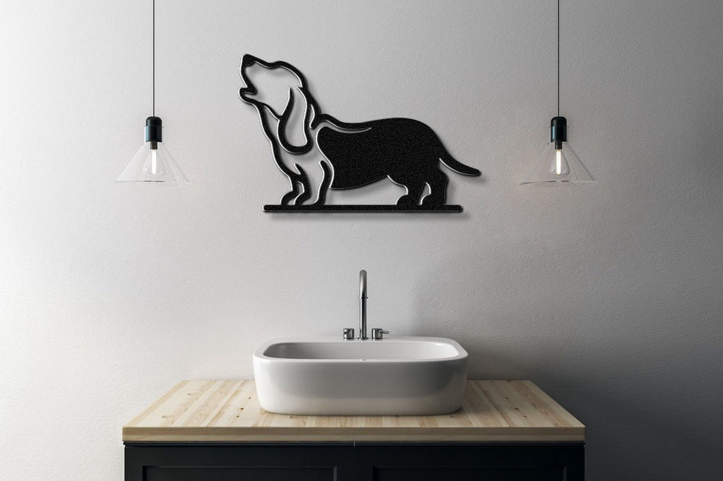 Basset Hound Metal Wall Art