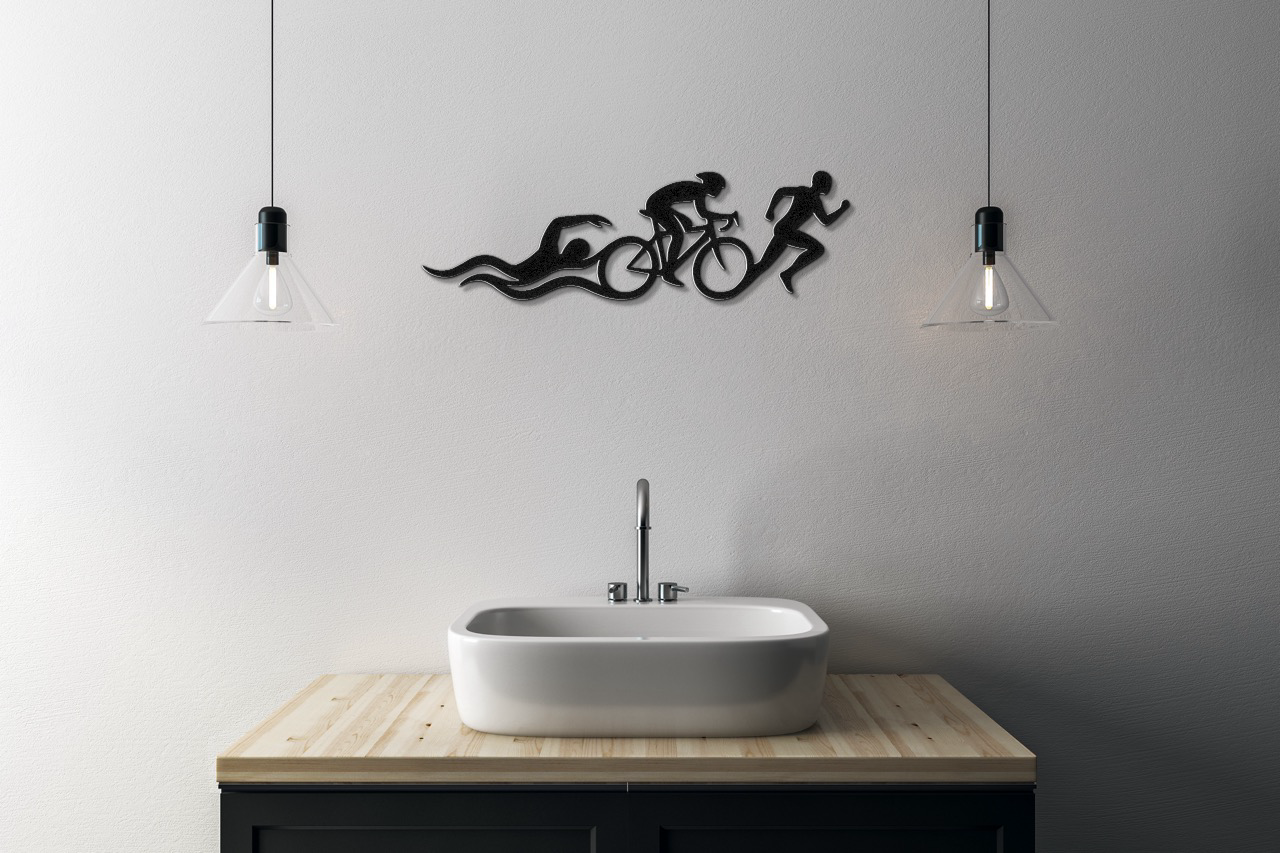 Triathlon Metal Wall Art