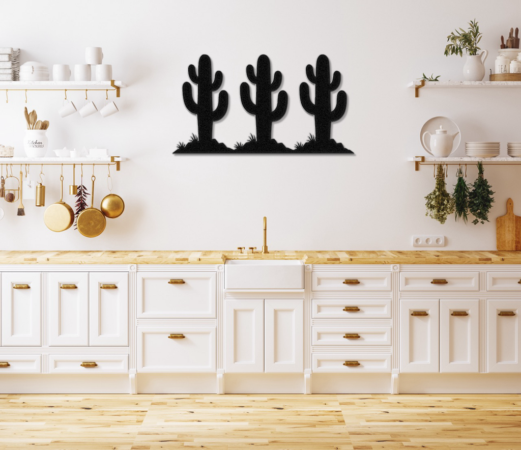 Saguaro Cactus Trio Metal Wall Art