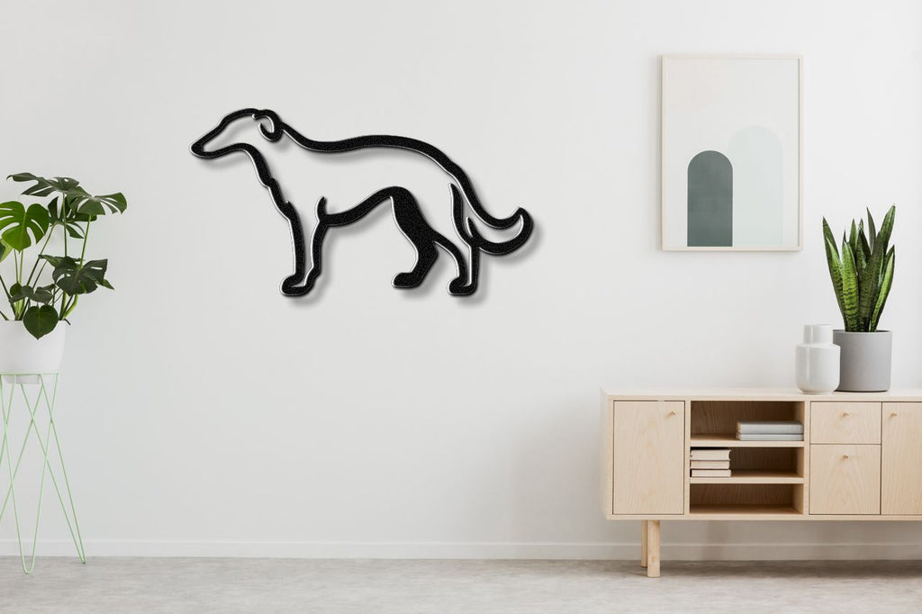 Borzoi Dog Metal Wall Art