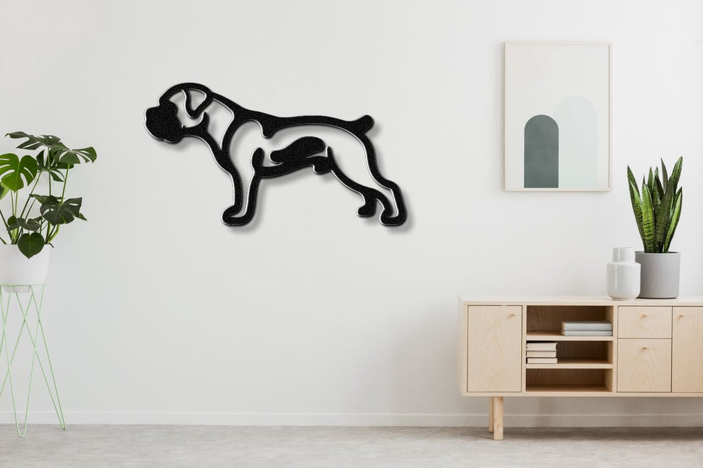 Boxer Dog Metal Wall Art