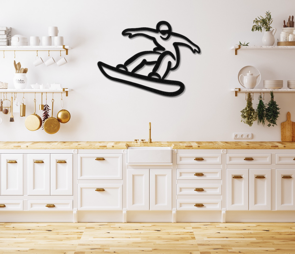 Snowboarding Metal Wall Art