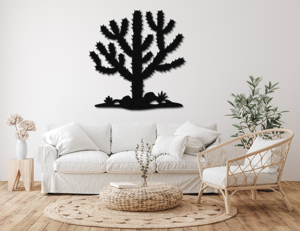 Cholla Cactus Metal Wall Art