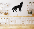 Howling Coyote Metal Wall Art