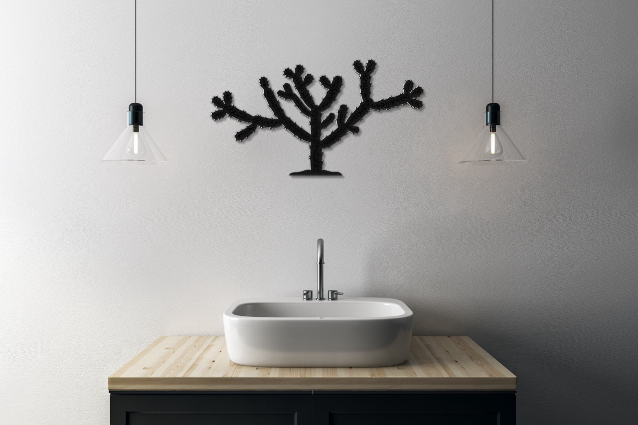 Cholla Cactus Metal Wall Art