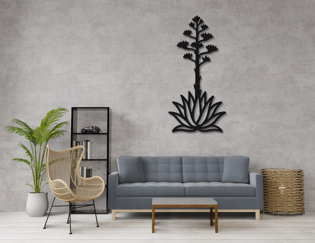 Blooming Agave Metal Wall Art